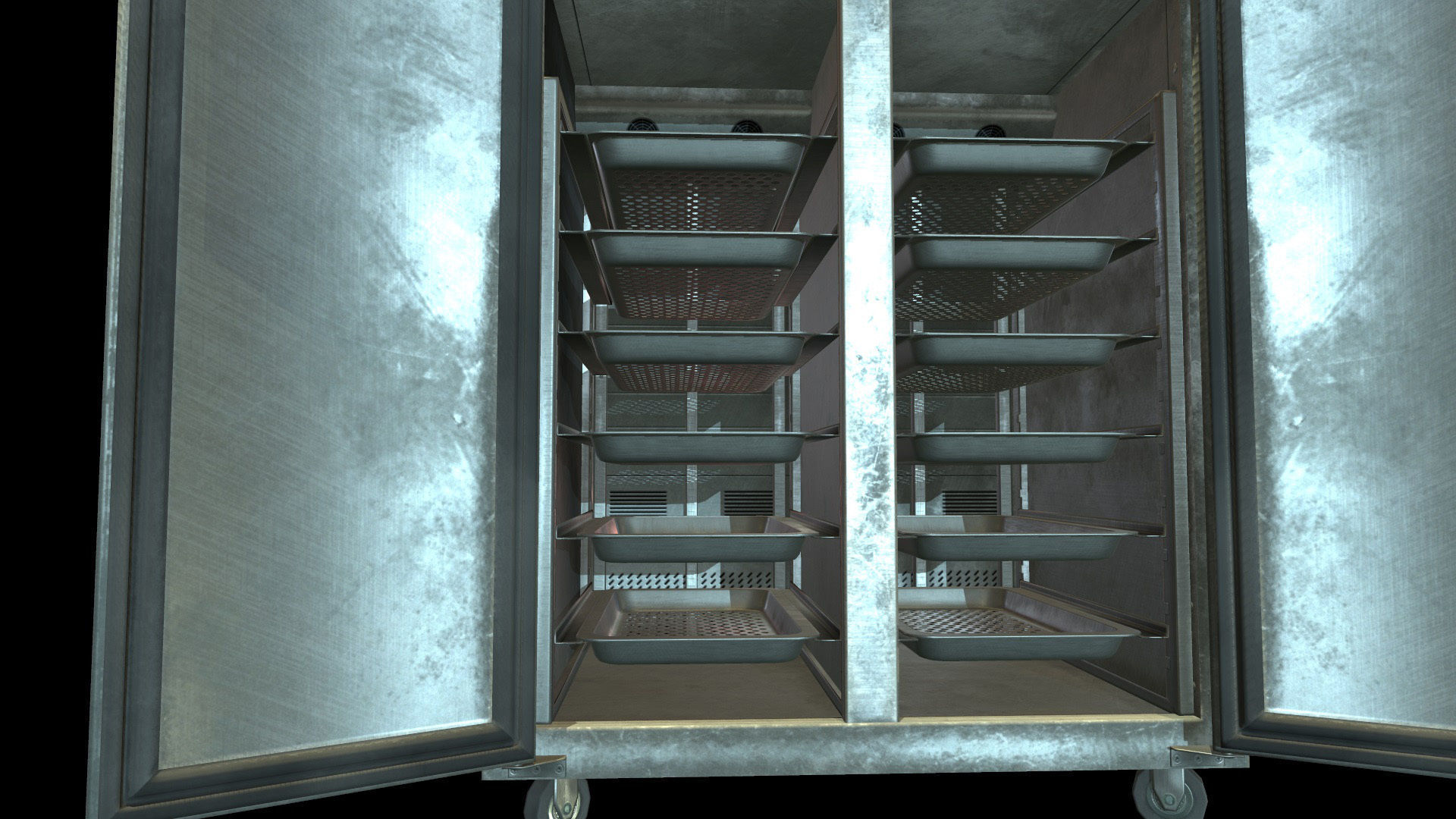 Retail Kitchen Cabinets Low-poly 3D model_15