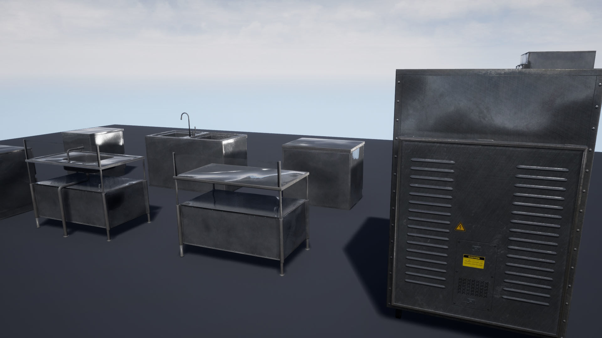 Retail Kitchen Cabinets Low-poly 3D model_7