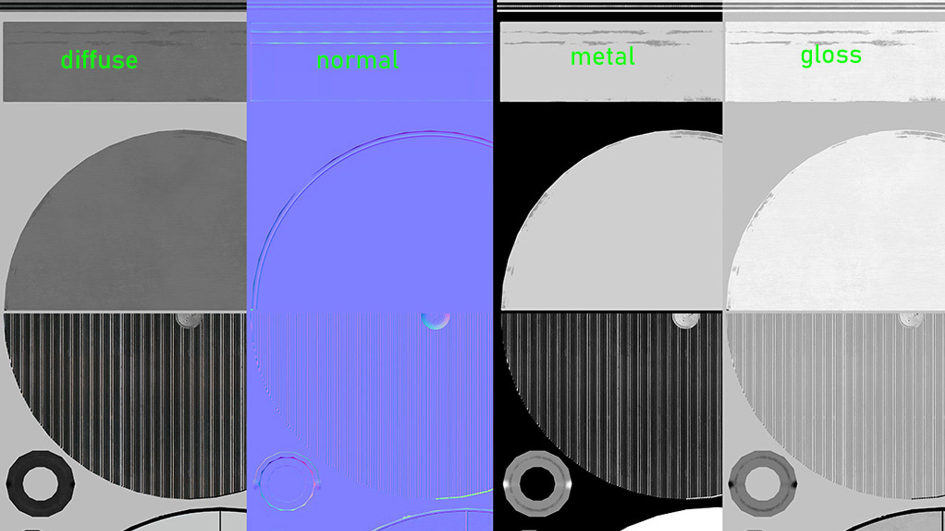 Revolving door set Low-poly 3D model_18