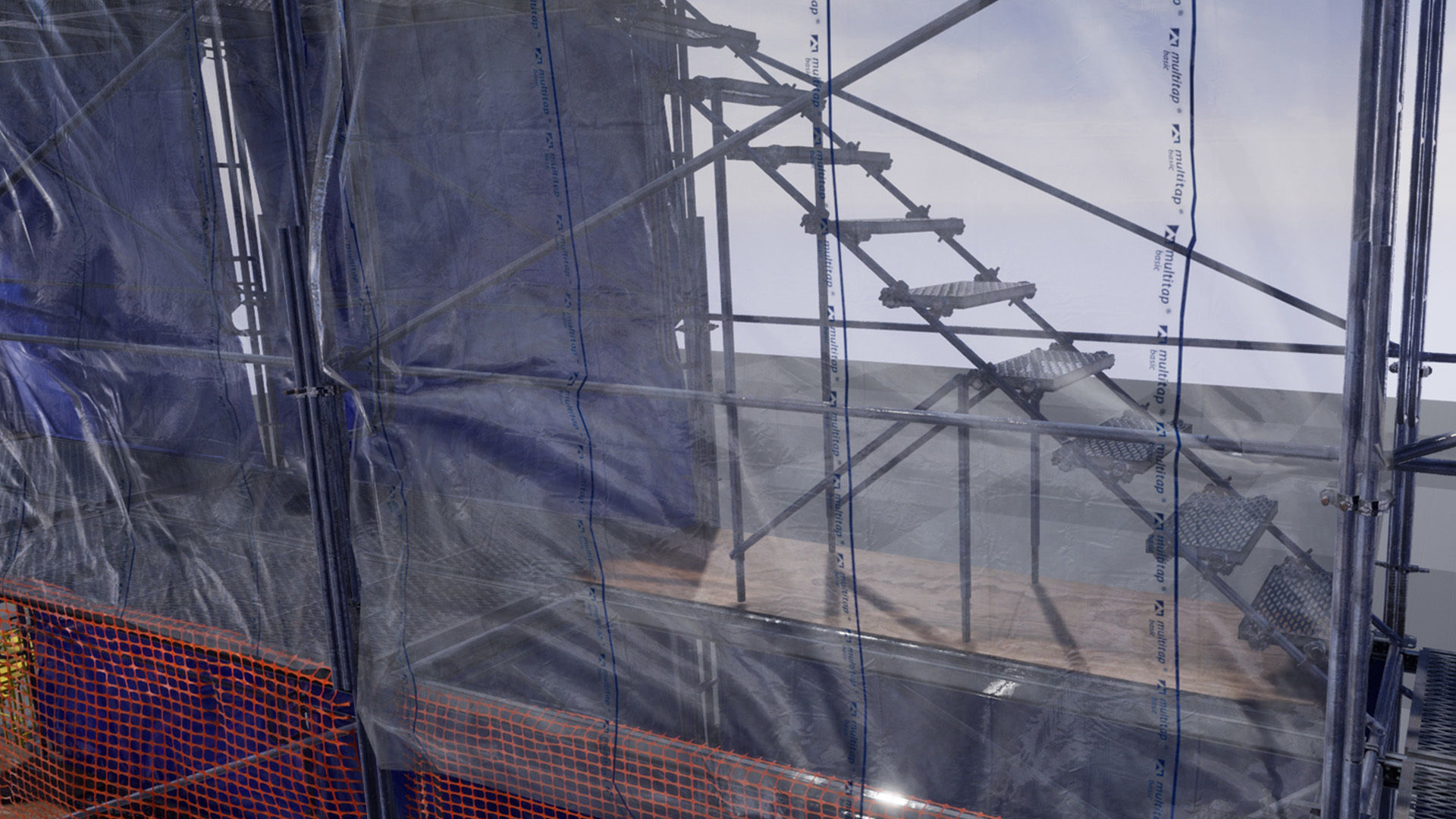 Modular Scaffolding Set Low-poly 3D model_10