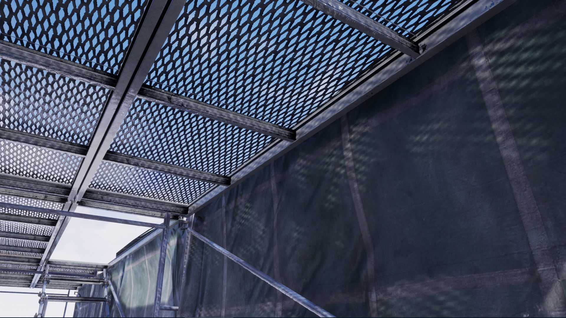 Modular Scaffolding Set Low-poly 3D model_9