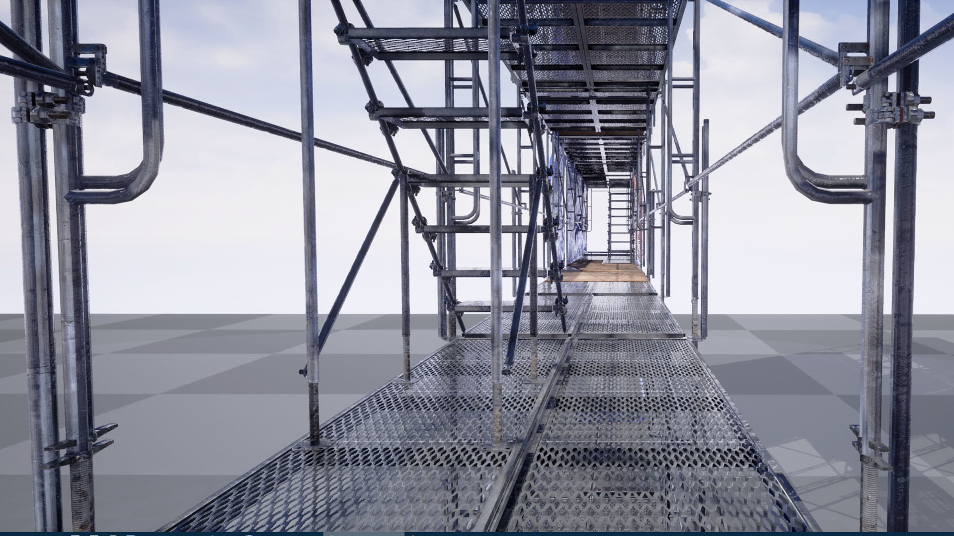 Modular Scaffolding Set Low-poly 3D model_2