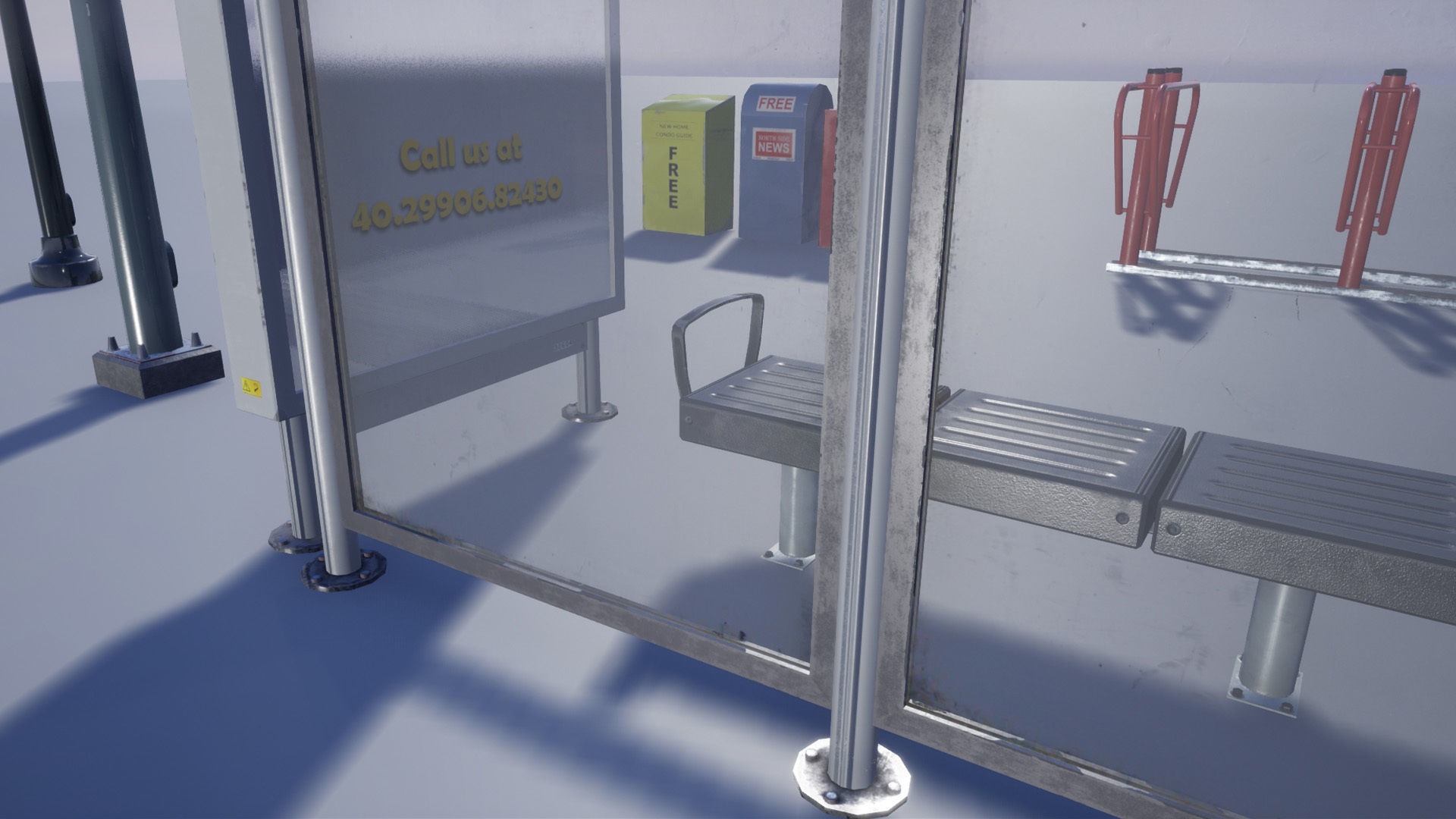 Street Prop Collection Low-poly 3D model_5
