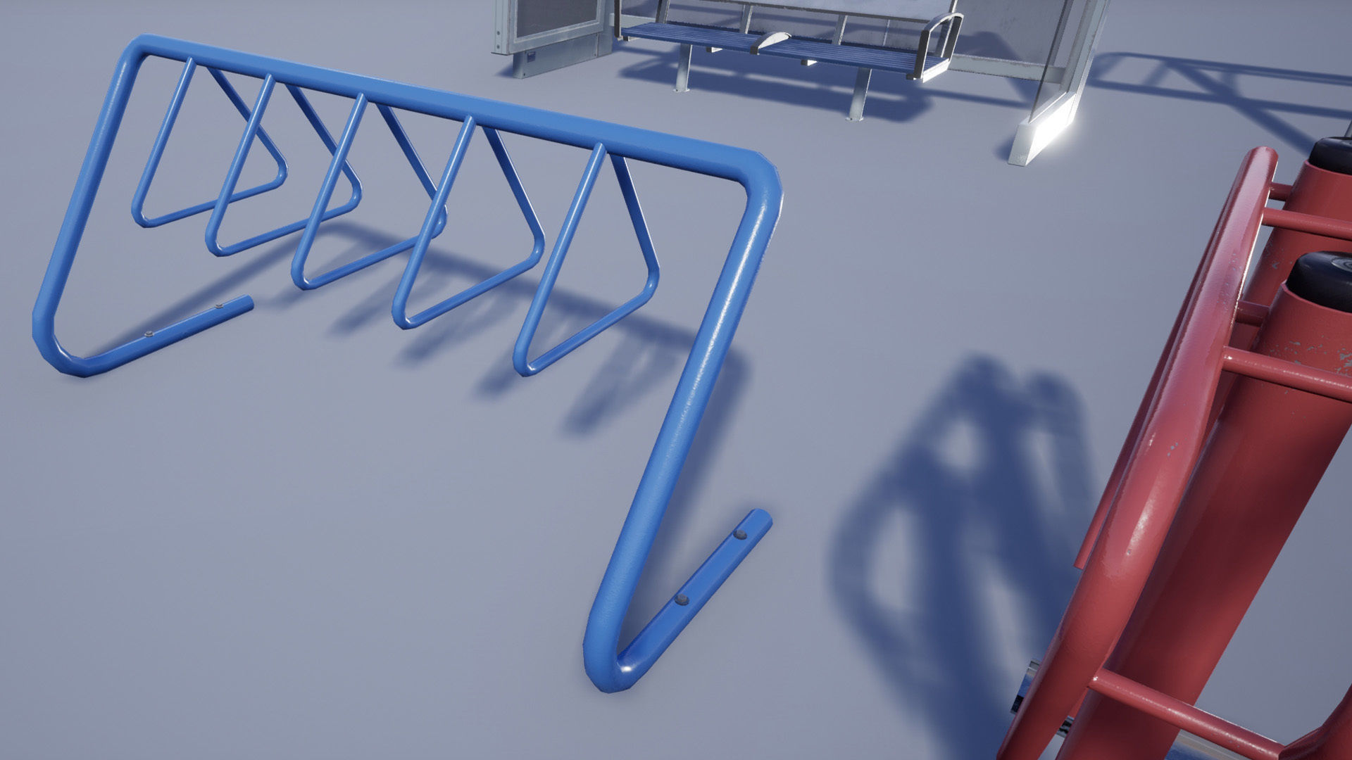 Street Prop Collection Low-poly 3D model_11