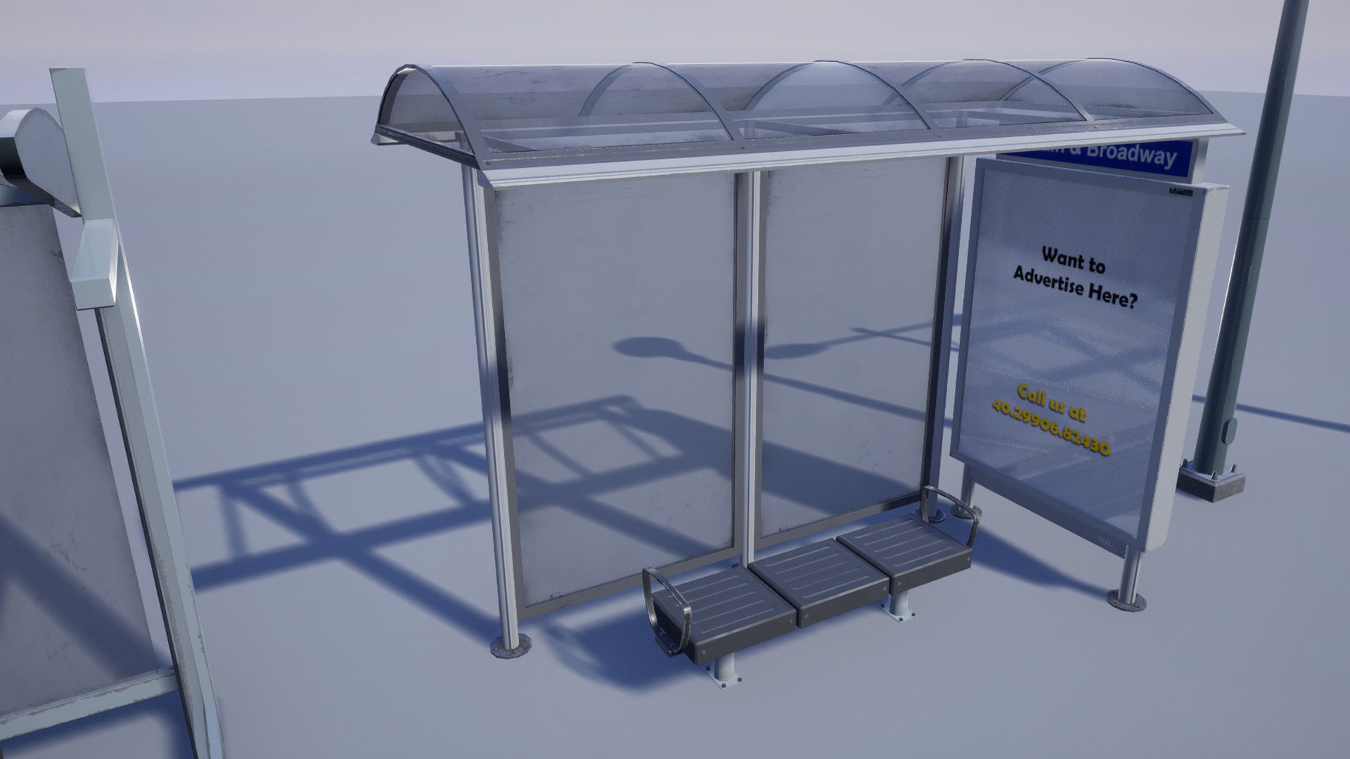 Street Prop Collection Low-poly 3D model_7