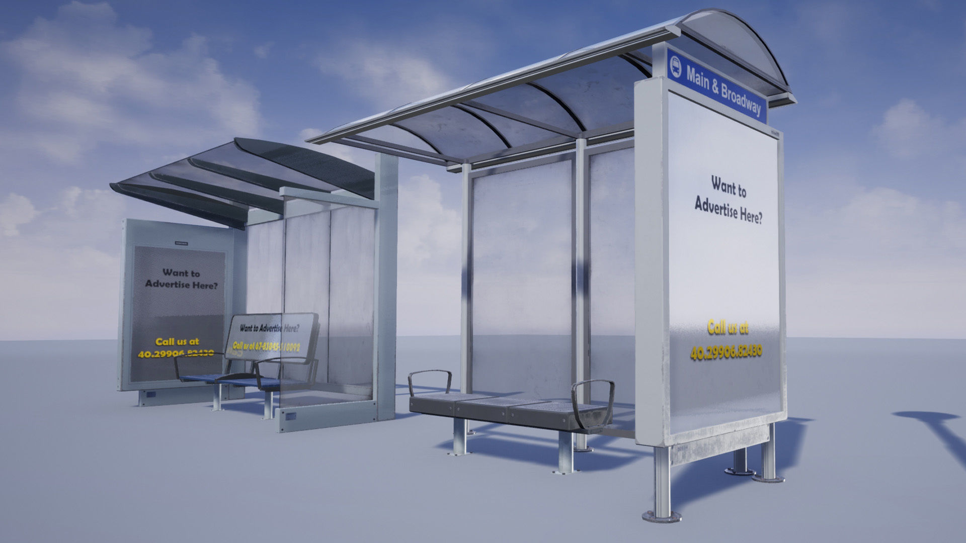 Street Prop Collection Low-poly 3D model_6