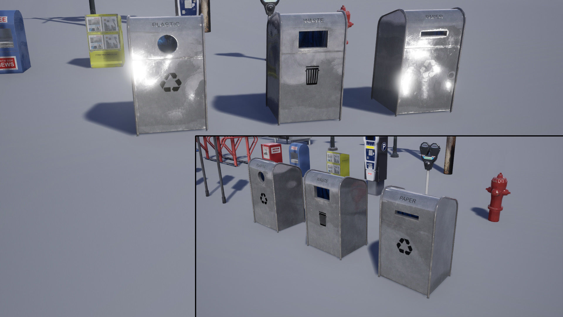 Street Prop Collection Low-poly 3D model_19