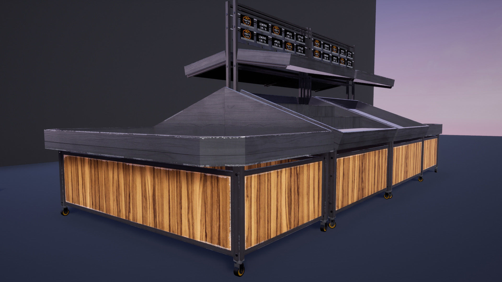 Supermarket Store Shelves Low-poly 3D model_14