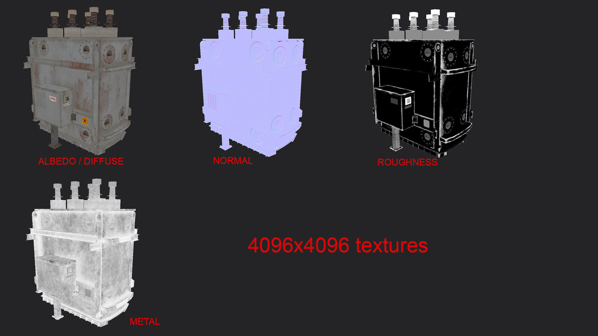 Electric Power Sub Station Low-poly 3D model_15