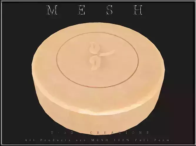 Round soap with leaves