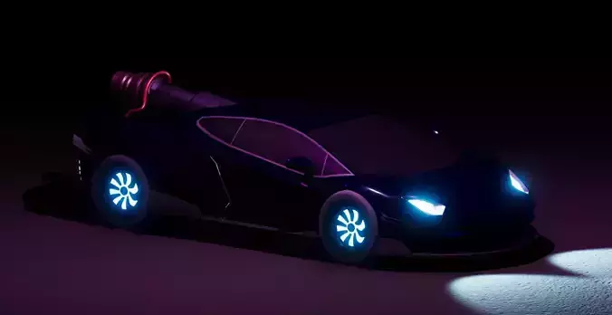 Cyberpunk Sports Car