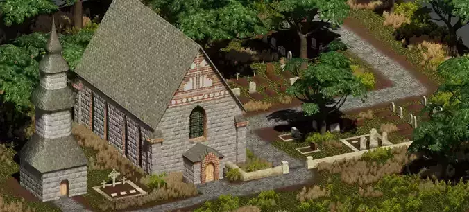 Medieval Church and Graveyard