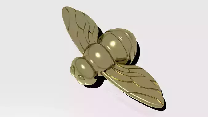 Bee Model gold 3D print model