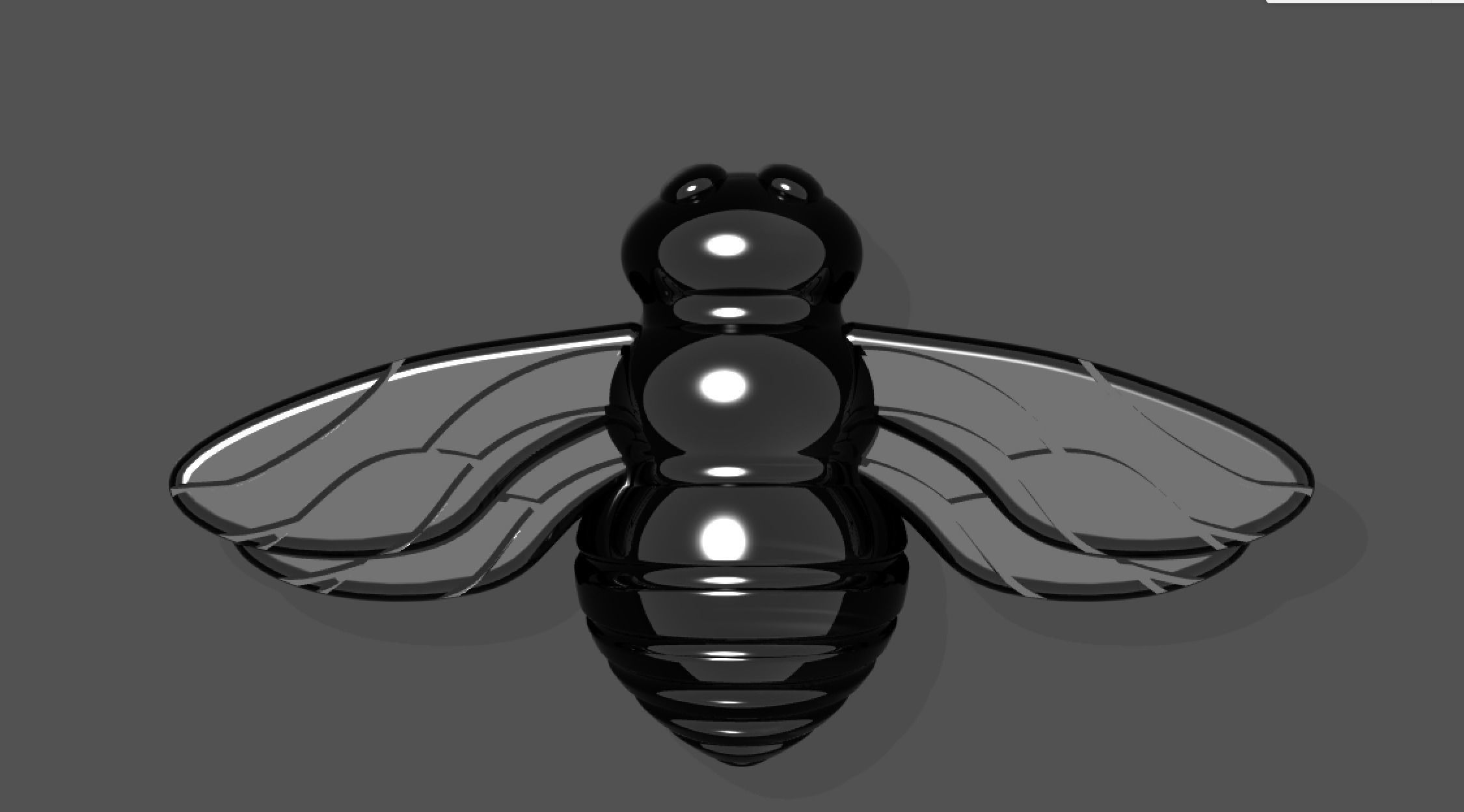 Bee Model gold 3D print model_1