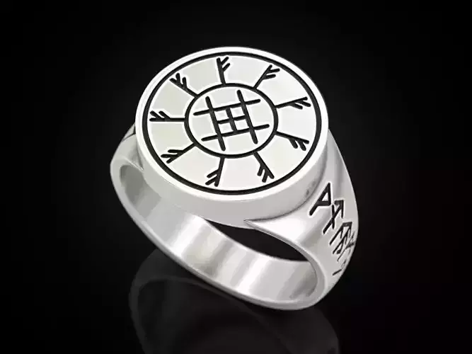 Ring with runes 3D print model