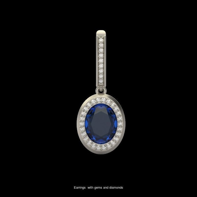 Women Earrings  set 3dm stl CAD 3D Model Collection_36