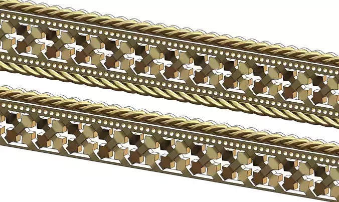 Moucharabieh bracelets and rings Free 3D print model