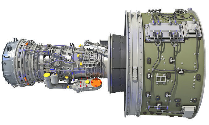 GTF Geared Turbofan Engine 3D model