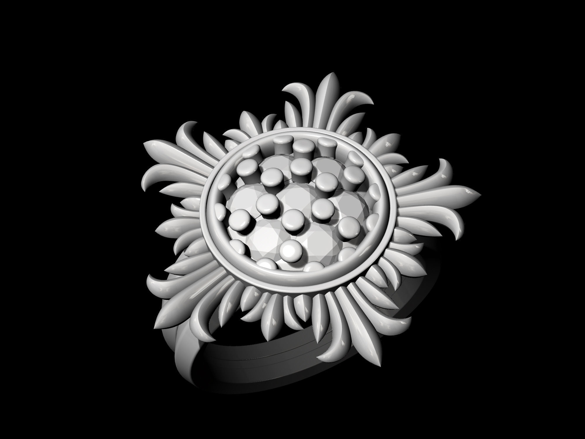 Sun Ring 3D print model_4