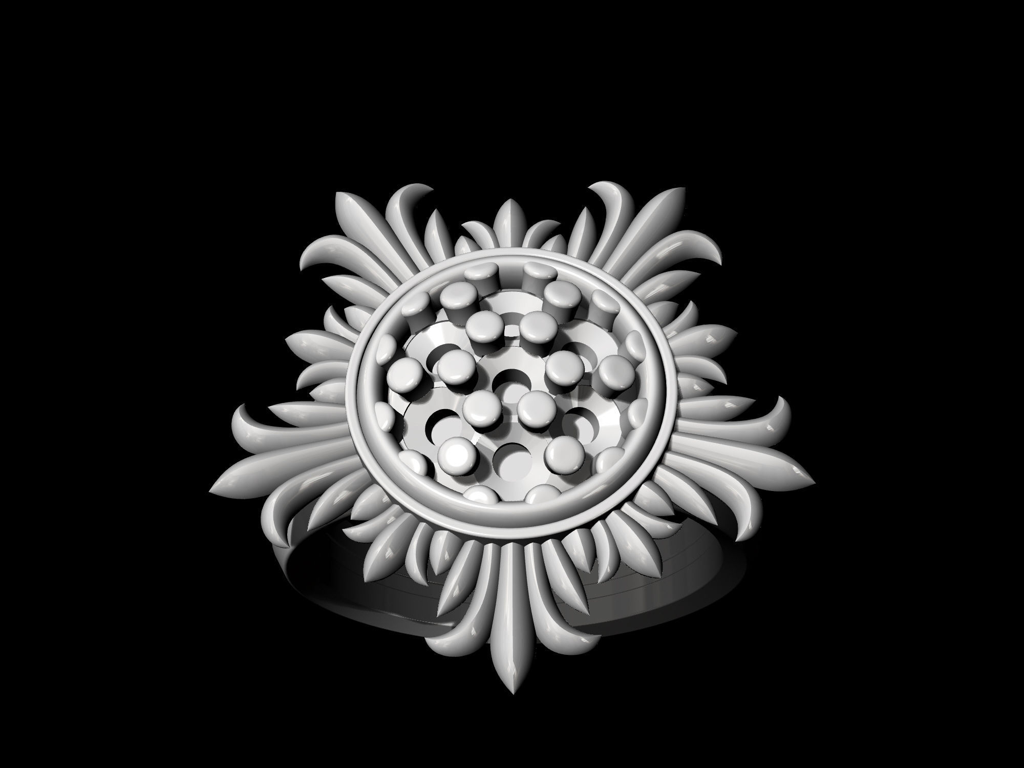 Sun Ring 3D print model_6