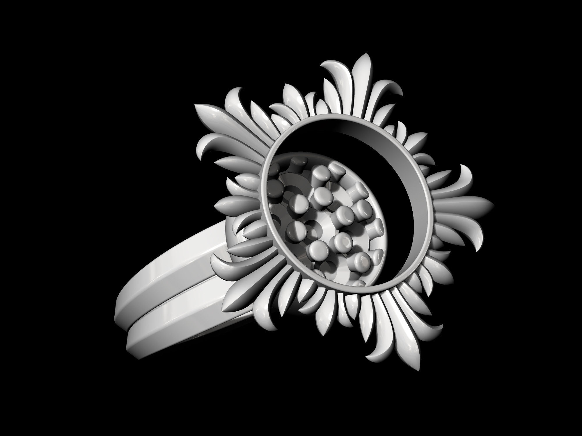 Sun Ring 3D print model_8