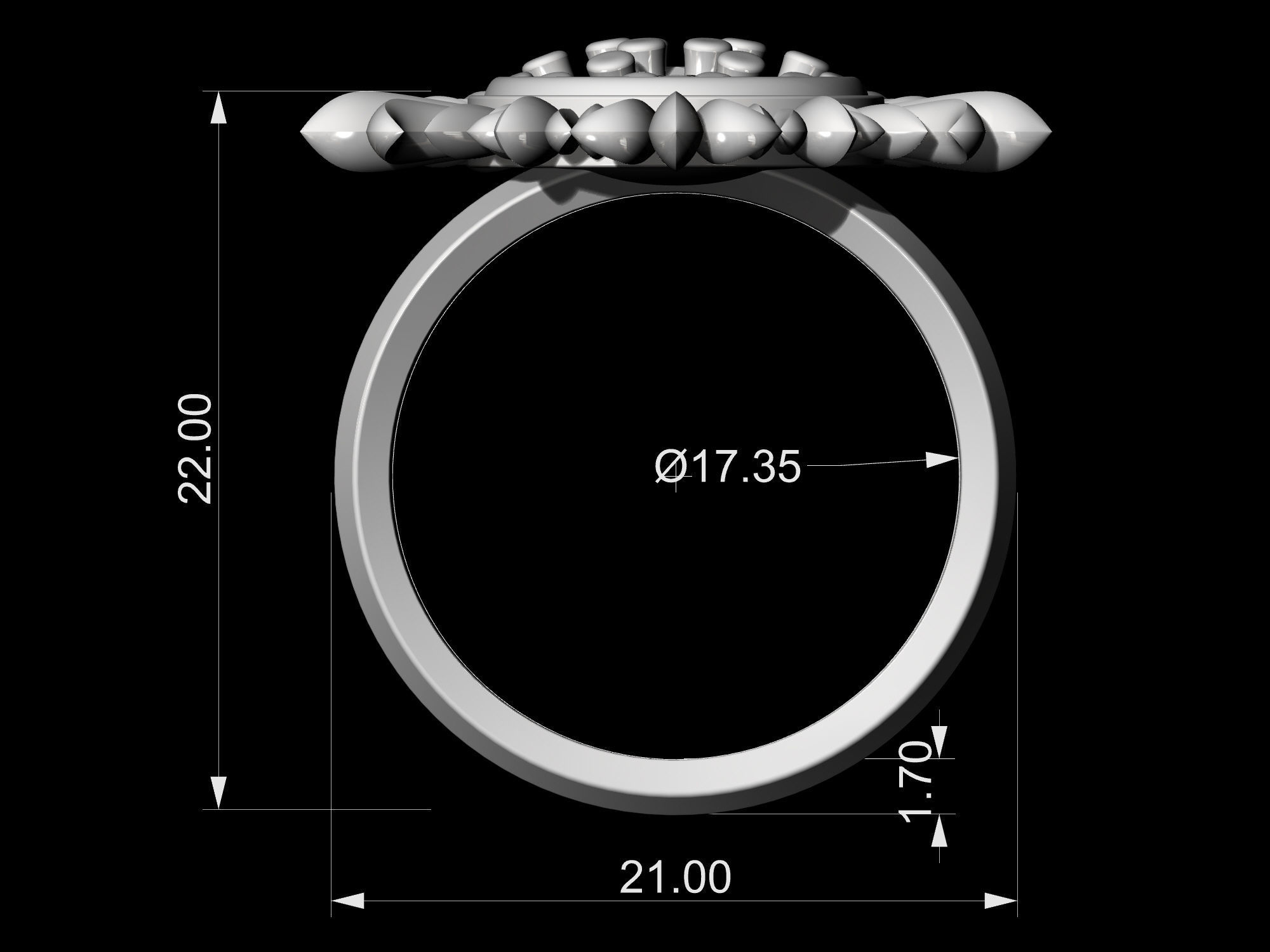 Sun Ring 3D print model_11