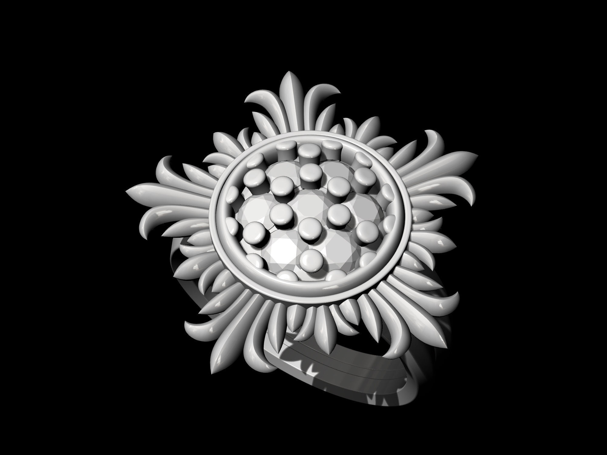 Sun Ring 3D print model_5