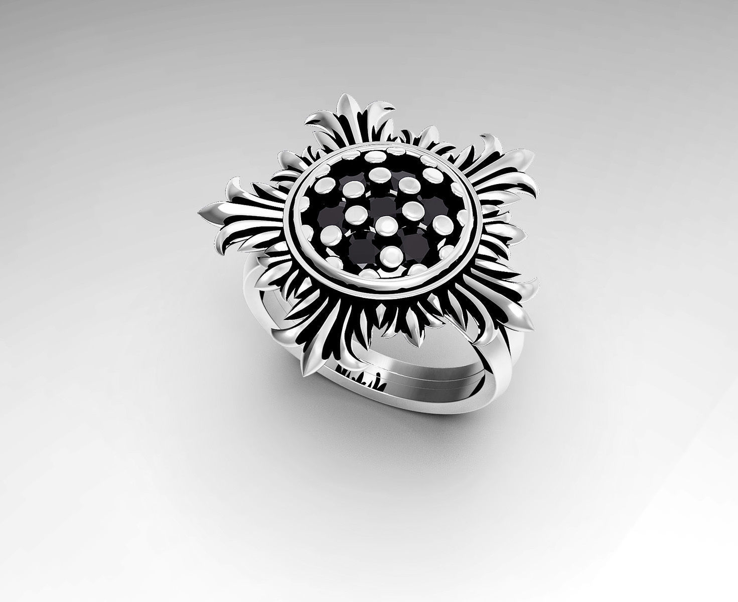 Sun Ring 3D print model_3