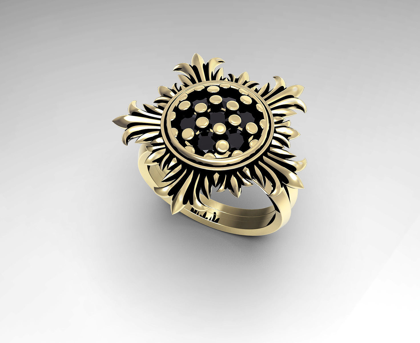 Sun Ring 3D print model_1