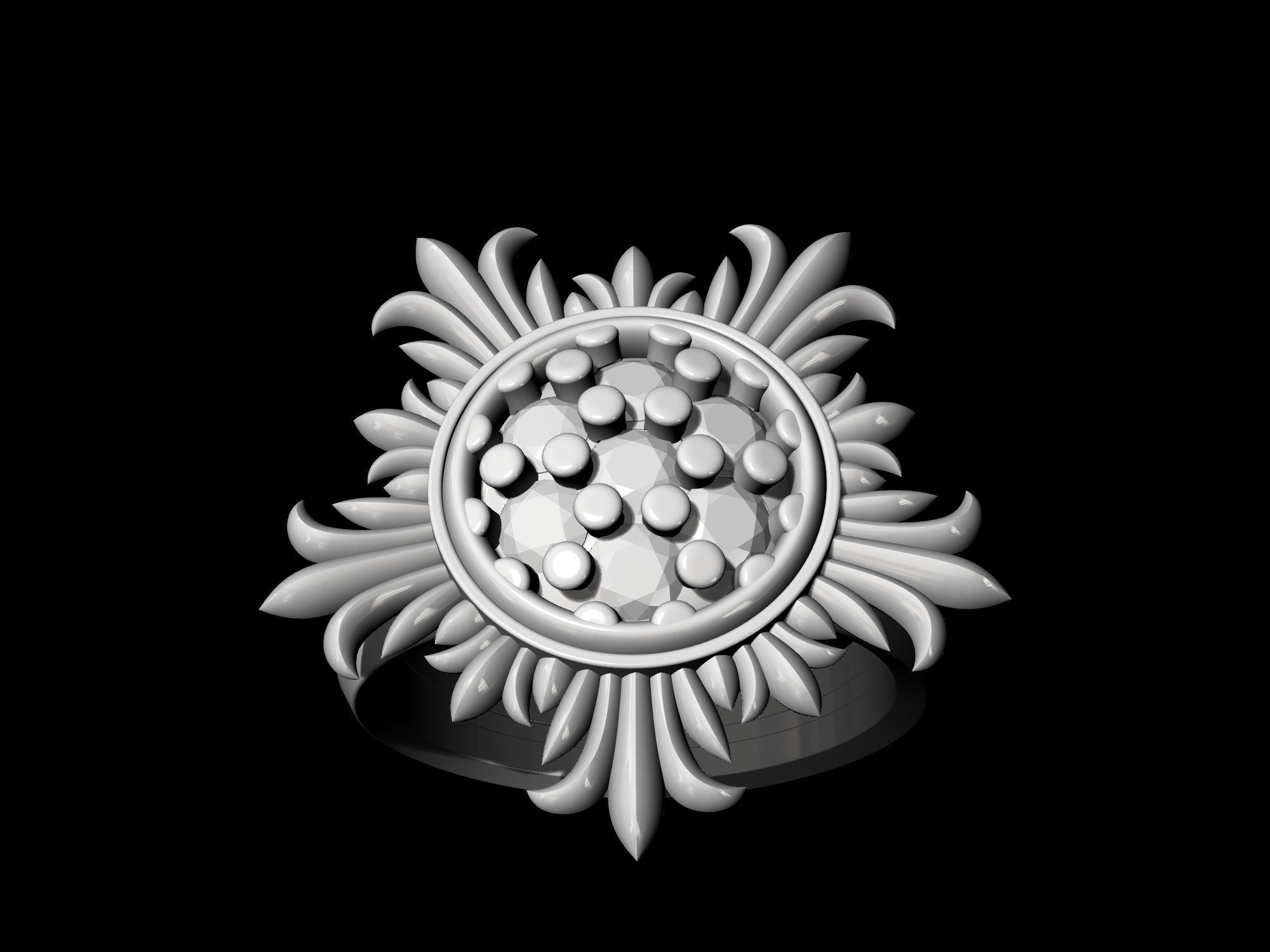 Sun Ring 3D print model_7