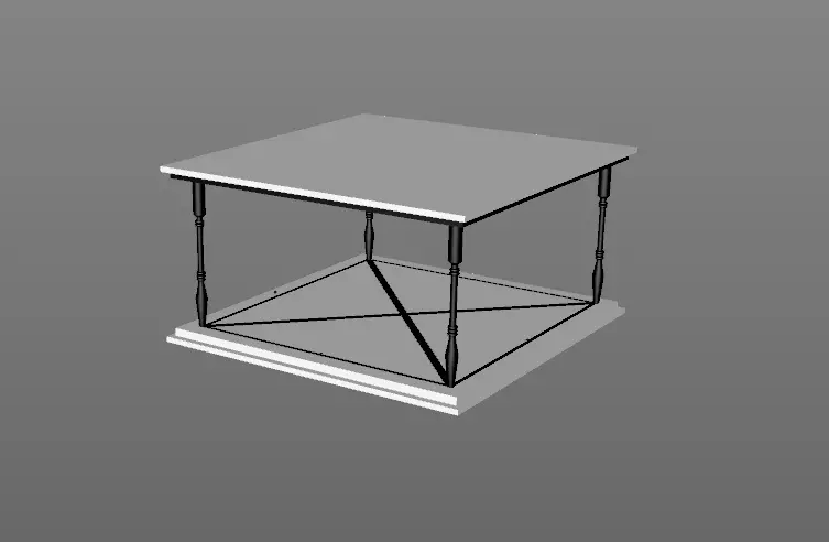 Coffee Table Free 3D model_0