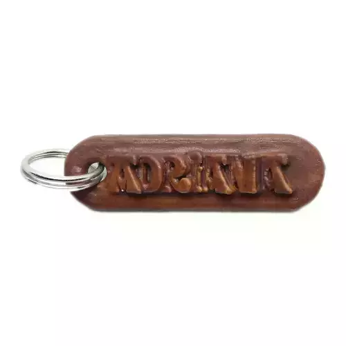 ADRIANA Personalized keychain embossed letters