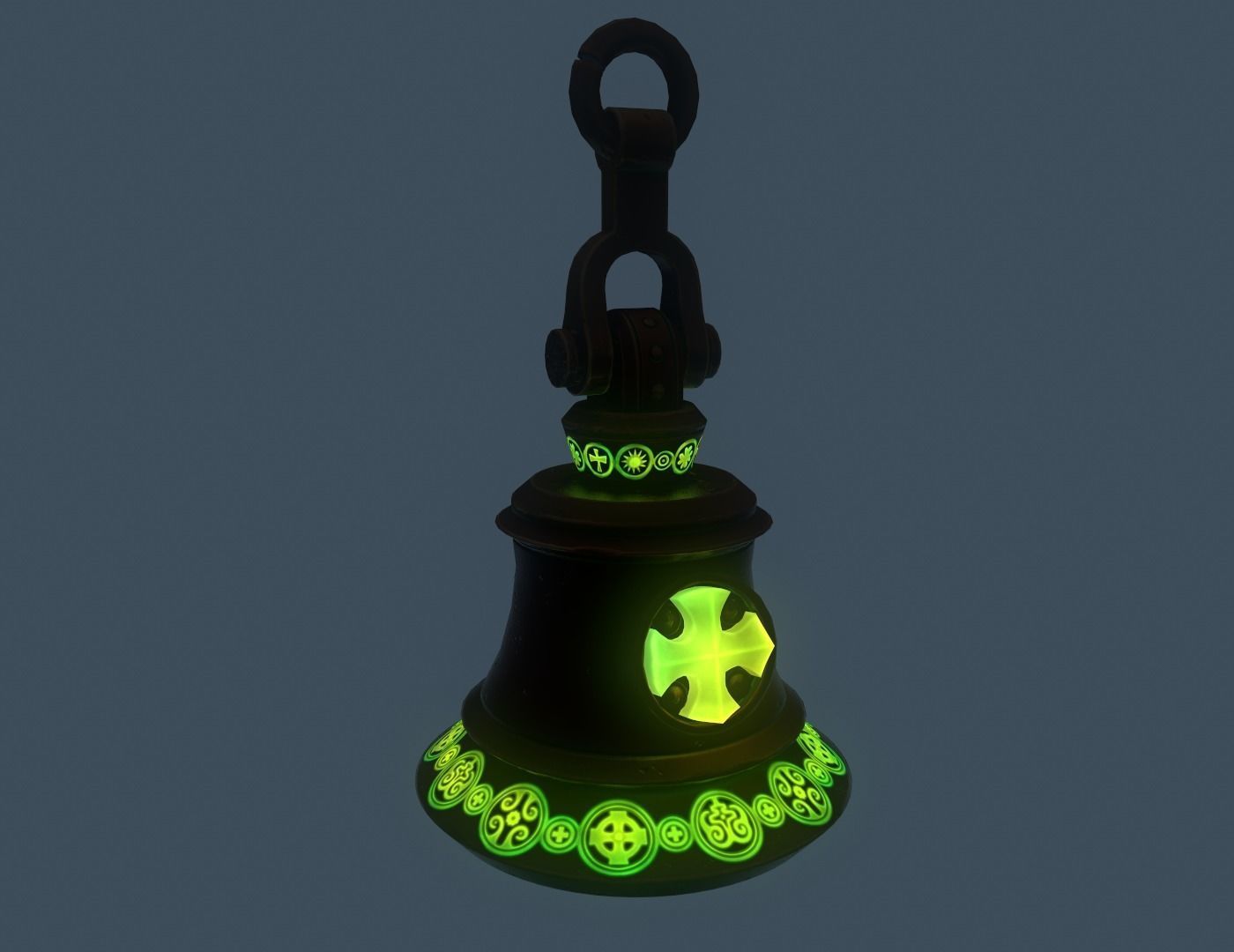 big bell Low-poly 3D model_3