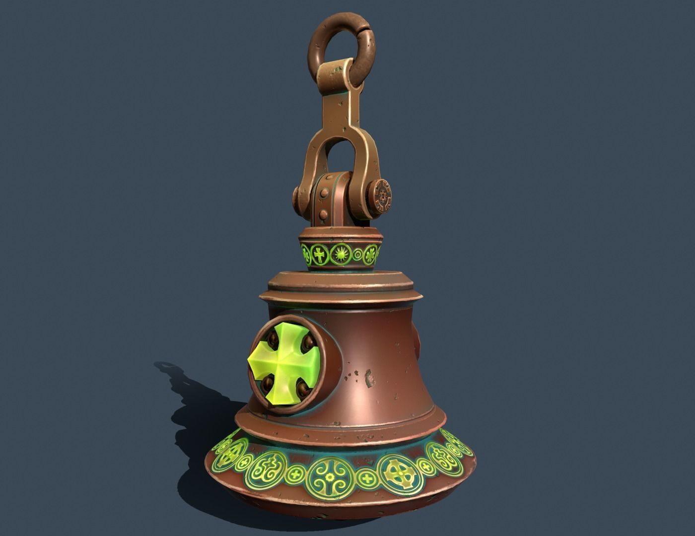 big bell Low-poly 3D model_6
