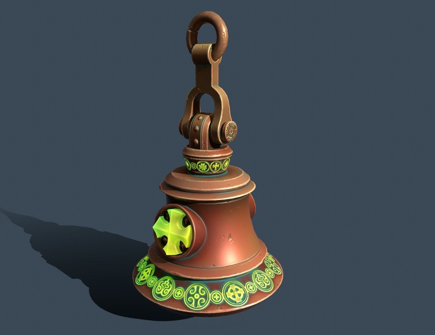 big bell Low-poly 3D model_4