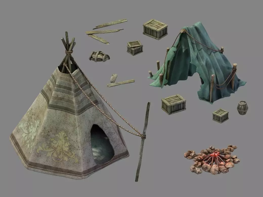 Game Kazlog Bay - Tent 01 3D model