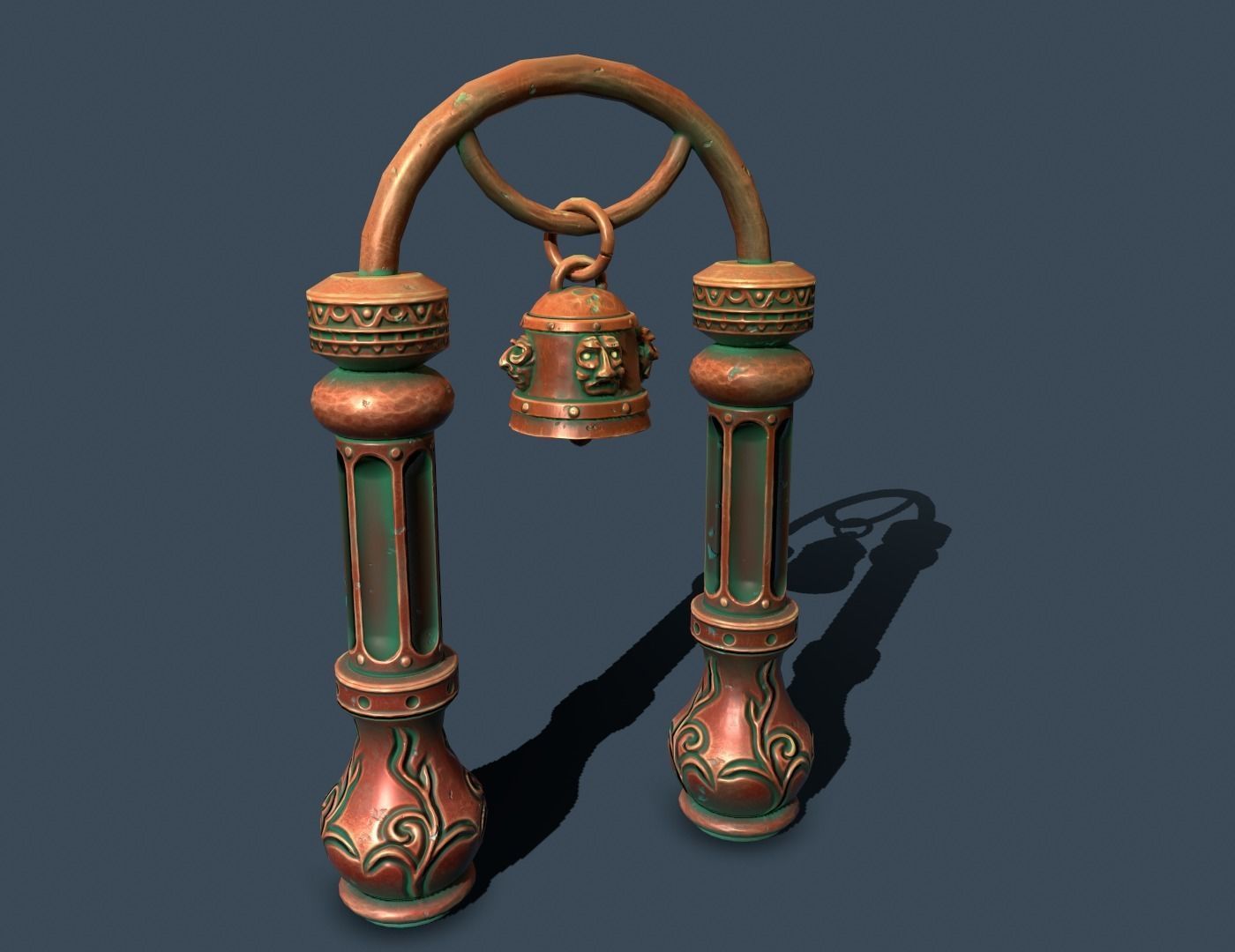 Arch bell Low-poly 3D model_4