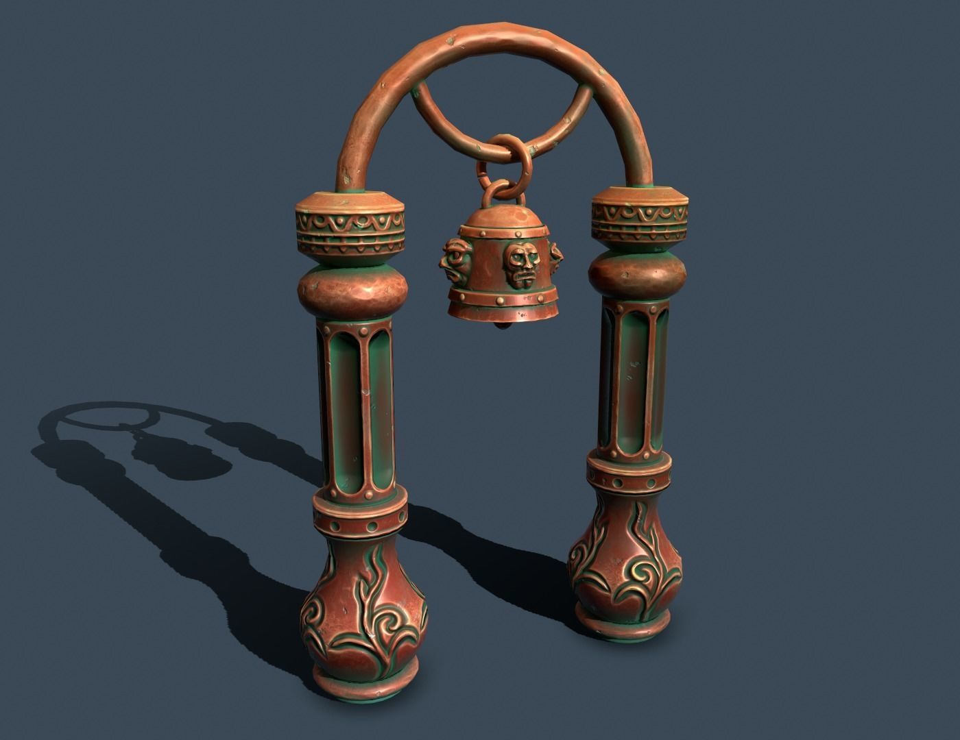 Arch bell Low-poly 3D model_1