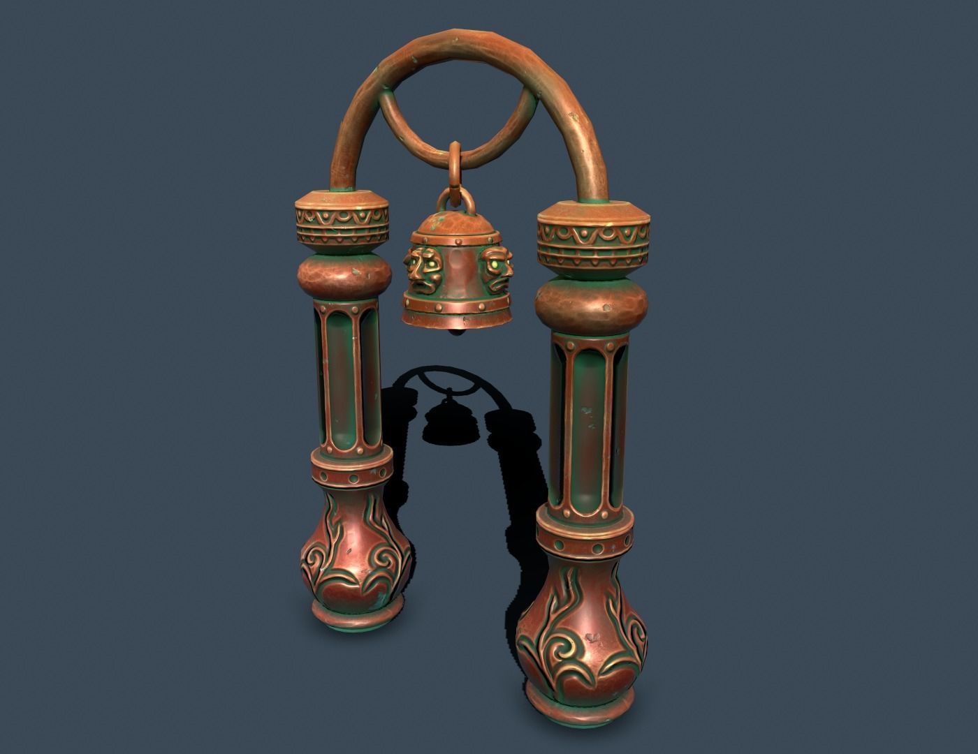 Arch bell Low-poly 3D model_5