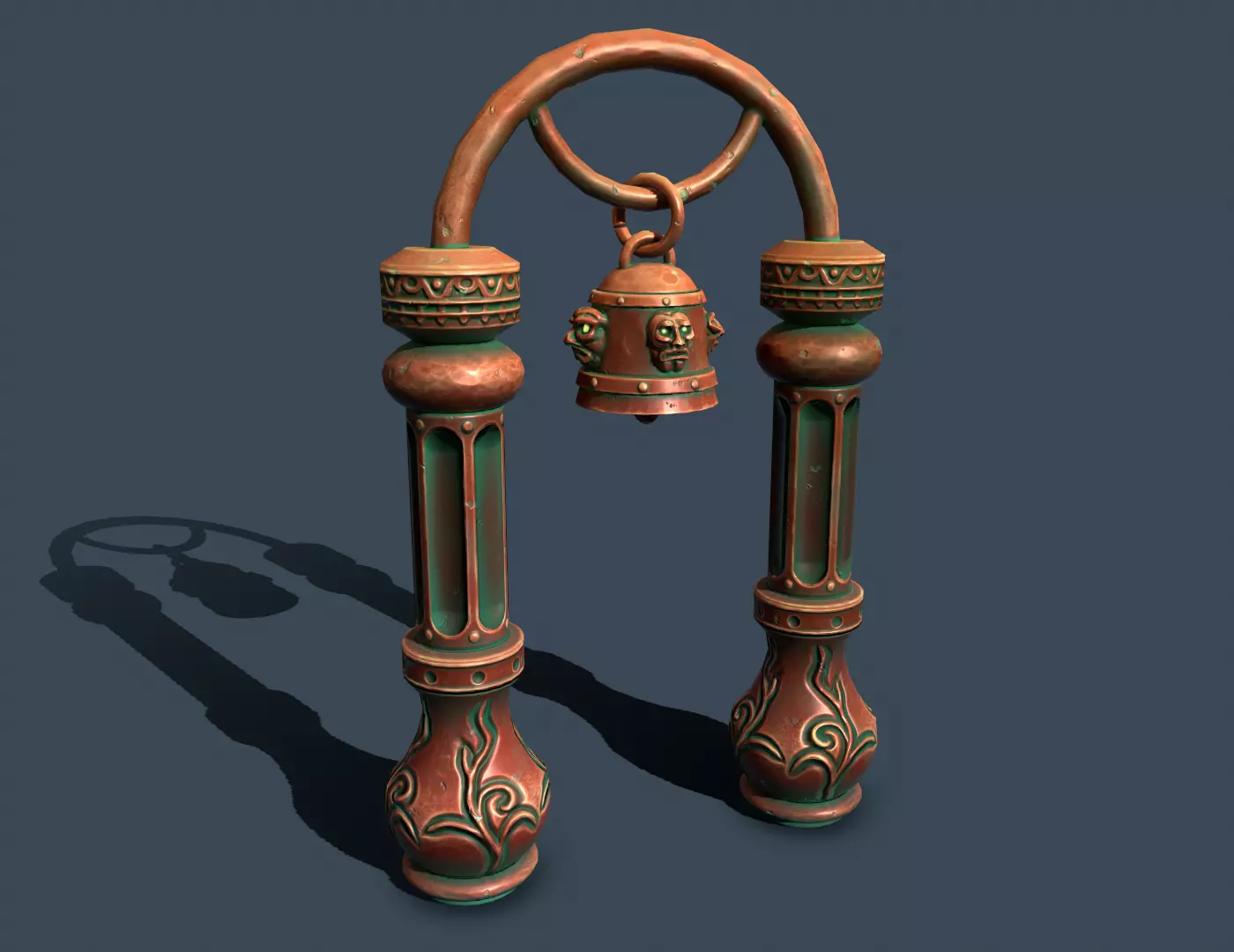 Arch bell Low-poly 3D model_0