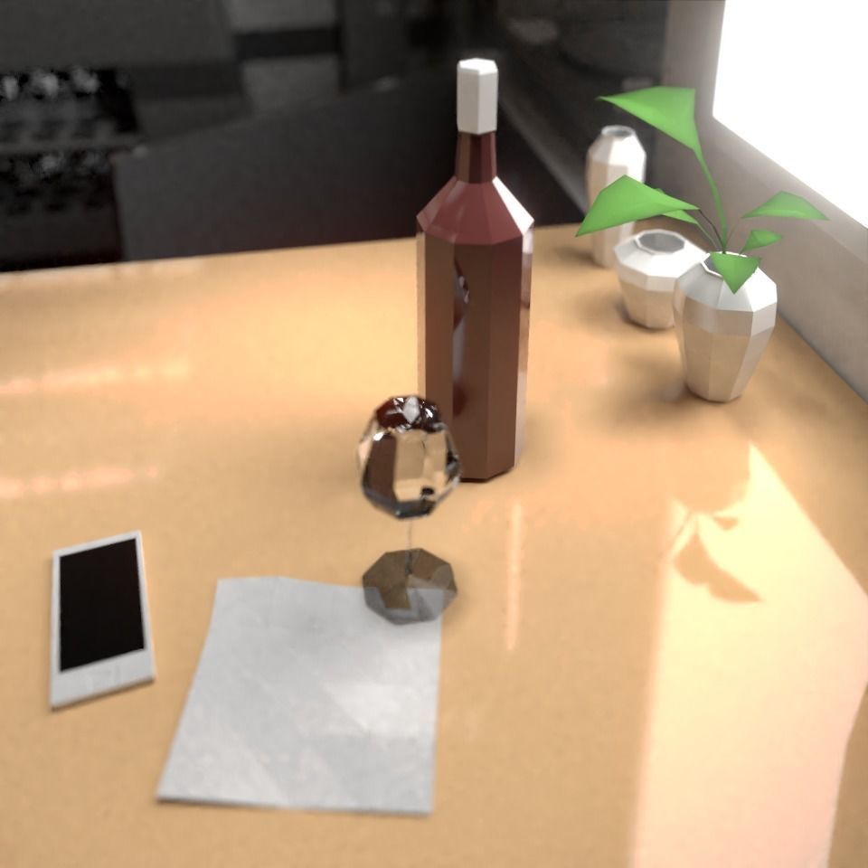 Isometric Lowpoly Room Low-poly 3D model Low-poly 3D model_4