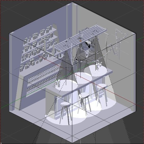 Isometric Lowpoly Room Low-poly 3D model Low-poly 3D model_1