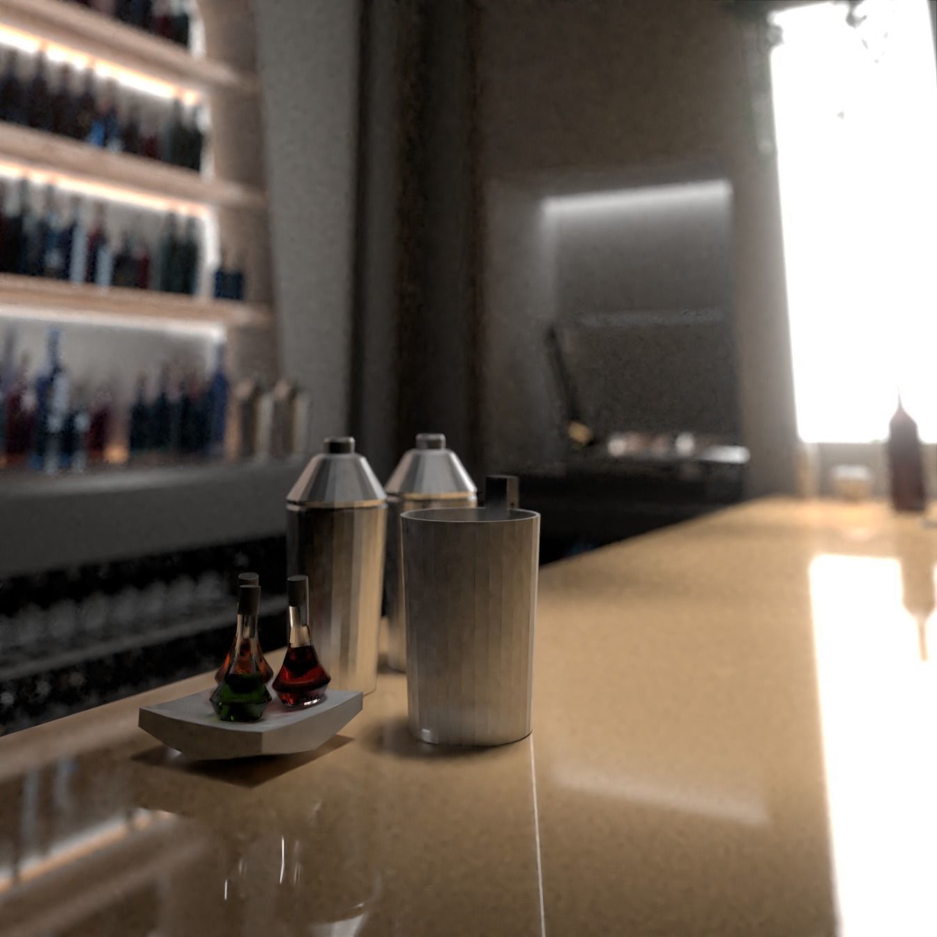 Isometric Lowpoly Room Low-poly 3D model Low-poly 3D model_3