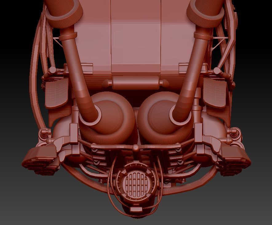 Steampunk AirShip Low-poly 3D model PBR Low-poly 3D model_16