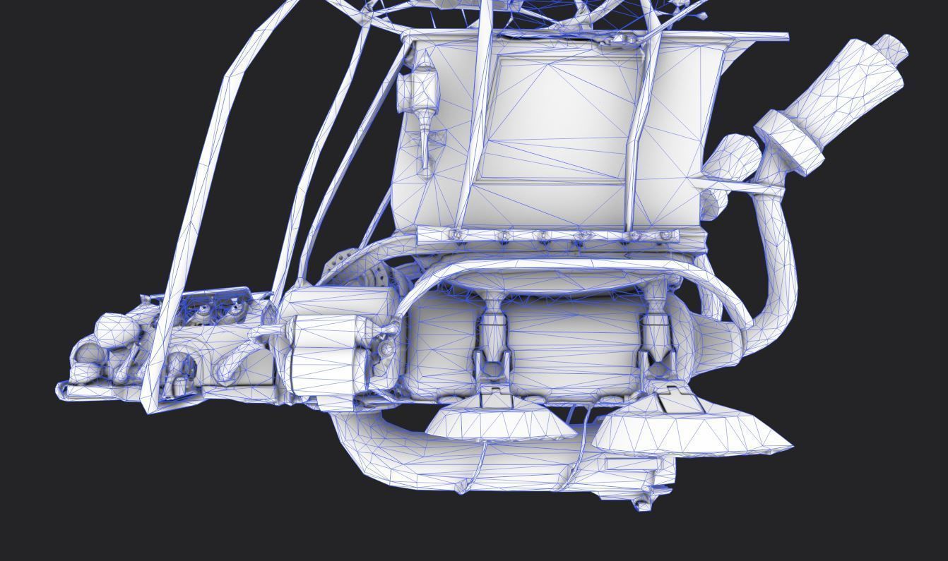 Steampunk AirShip Low-poly 3D model PBR Low-poly 3D model_10