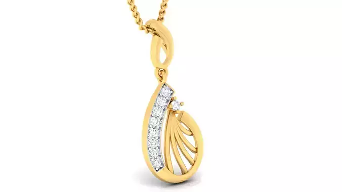 Women pendant earrings set 3dm mgx render detail 