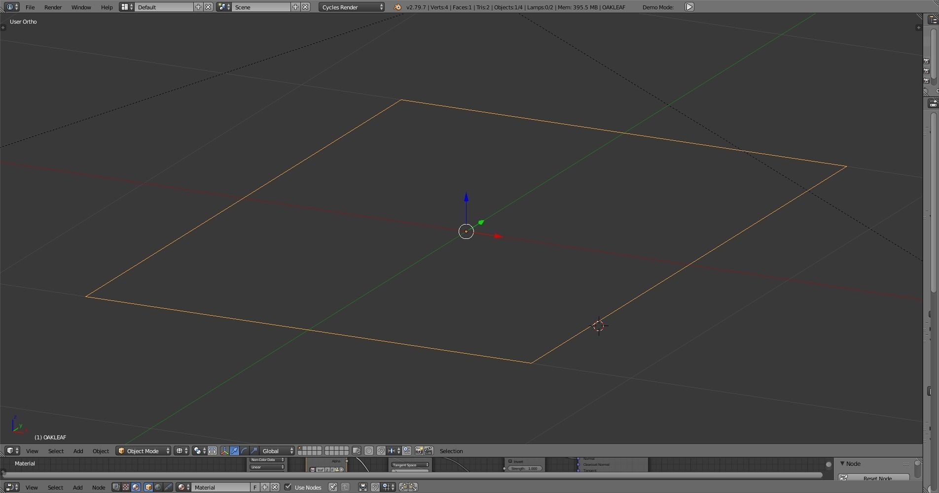 OAK LEAF Low-poly 3D model_2