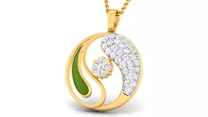 Women pendant earrings set 3dm mgx render detail 