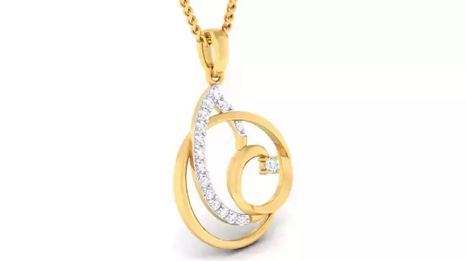 Women pendant earrings set 3dm mgx render detail 