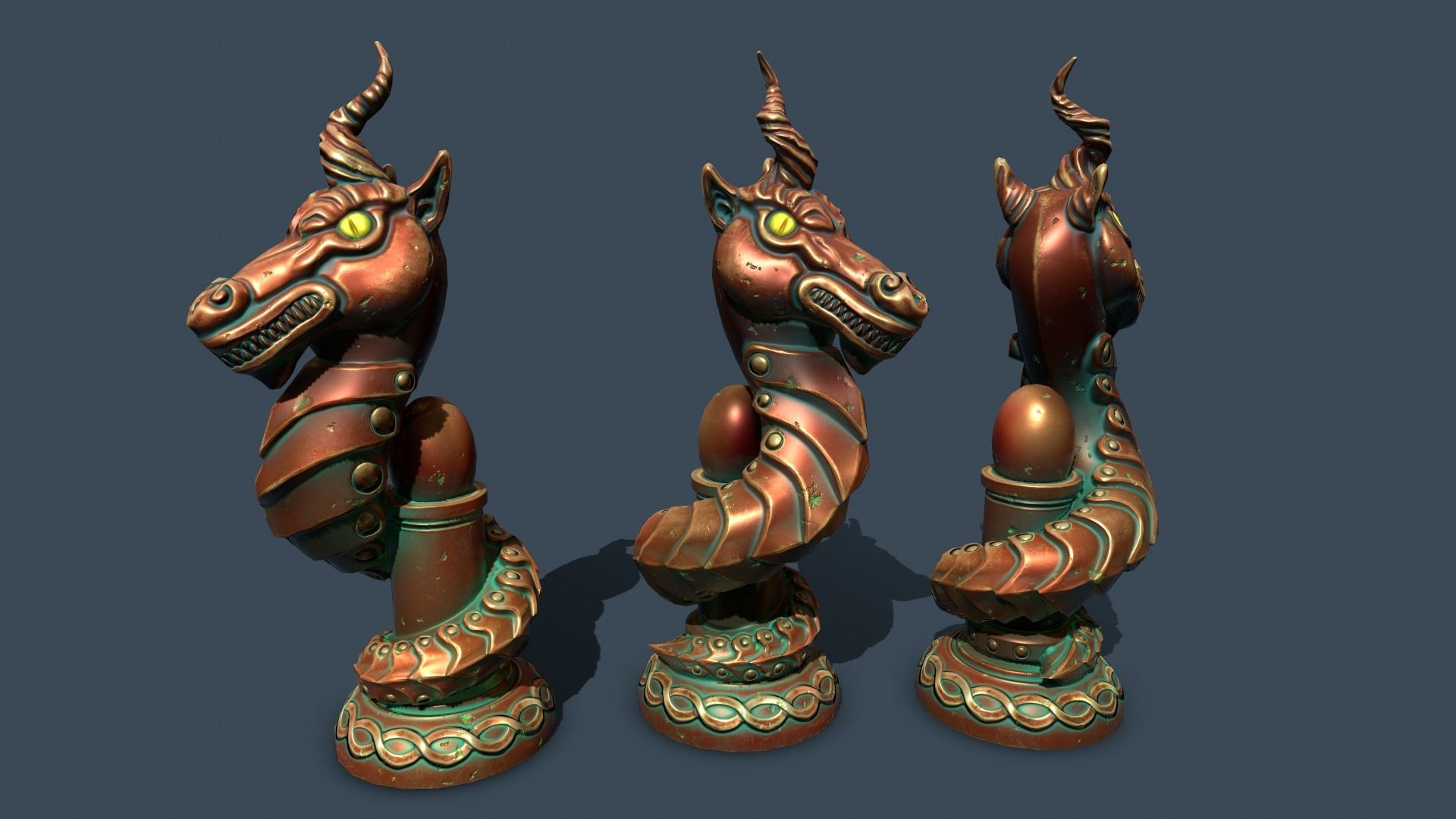 3D model Fantasy statues 2 VR / AR / lowpoly CGTrader